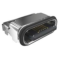 Amphenol Commercial Products 124019772112A USB Type C Connectors USB2.0, Type C, Top mount, CH 1.50mm, Dual Row SMT, IPX8