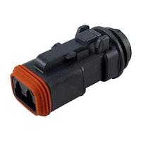 DEUTSCH - TE Connectivity DT06-2S-LC01 Housings PLG, 2P, BLK, E, SL RT, DIN BKSHL ADPT