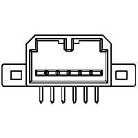 AMP Connectors - TE Connectivity 175506-2 Housings 040 MLC CAP ASSY 6P