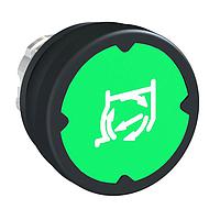 SCHNEIDER ZB4BC38011RA Sealed 22MM HARSH PB, GREEN W/ MARKING,ROTATE 90