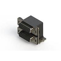EDAC 662-015-364-034 Dual Port D-Sub Connectors Right-angle Dual Port D-Sub Connector