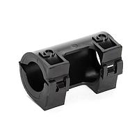 HellermannTyton 167-00223 Conduit Fittings & Accessories Hinged Convoluted Tubing Breakout Fitting, L- 0.38" x R- 0.38", PP, Black, 2000/pkg