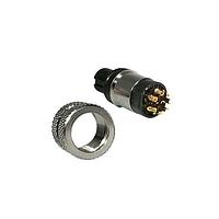 NorComp 858-008-20TRLS4 Circular Metric Connectors M12 8P A-CD FML BRS/ TIN SHELL, SS NUT