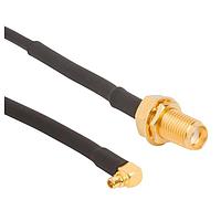 Amphenol RF 245106-02-M0.75 RF Cable Assemblies SMA Bkhd Jck to MMCX RA Plg RG-174 0.75m