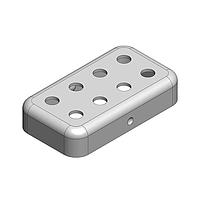Masach Tech MS130-20CP EMI/RFI Shield Cover Perforated, Two-Piece 13.6 x 7.6 x 2.8mm Two-piece Drawn-Seamless RF Shield/EMI Shield COVER Perforated (CRS)