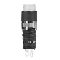 NKK Switches HB02KW01-6F-JB LED RND INDCTR GREEN LED CLR LENS/WHT DIFUSER