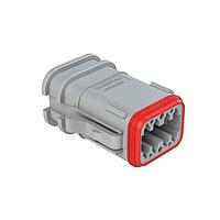 Amphenol SINE Systems AT06-08SA-OMGRY Overmold 8 Pin Overmold Plug Socket, GREY