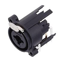 Amphenol Audio ACJC9AH BULK Receptacles 1/4" XLR Dual Chassis Mount C Type Stereo Vertical PCB Latching Switching XLR