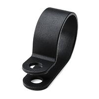 HellermannTyton 211-60140 Cable Mounts P-Clamp, 0.47" Wide, 0.87'' Max Bundle Dia, 0.2'' Mounting Hole Dia, PA66HS, Black, 1000/pkg