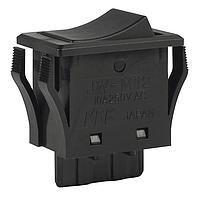 NKK Switches JWM12RAA/UCV Rocker Switches SPDT TV5 RATED BLACK CAP & BODY