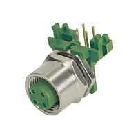 HARTING 21033814440 Right Angle M12 D 4p fml angled pcb mount, shielded