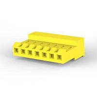 AMP Connectors - TE Connectivity 3-640427-7 Receptacle Housing CLOSED W/O TABS 7P L.R. yellow 20 AWG