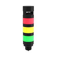 Banner Engineering TL70GBORQ Modular Tower Light TL70 Tower Light; Black Housing: 4-Color Indicator; Voltage: 12-30 V dc; Environmental Rating: IP65; Input: Bimodal; Colors: Green Blue Orange Red; 5-pin M12 Integral QD