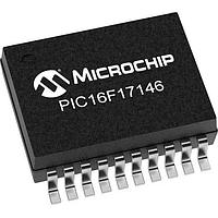 Microchip Technology PIC16F17146-E/SS MCU's 28KB Flash, 512B RAM, 128B EEPROM, 12b Diff. ADCC, 1xOP-AMP, 2x16-bit dual PWM