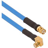 Amphenol SV Microwave FRSMP-085-FSSMP-060 RF Cable Assemblies SMP R/A F  SMP Straight F 6"Cable