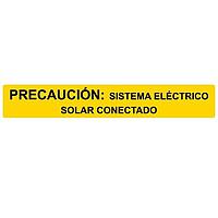 HellermannTyton 596-00821 Solar Label Solar Label, Reflective, Spanish, CAUTION SOLAR ELECTRIC SYSTEM..., 6.5" x 1.0", VL, Yellow, 50/roll