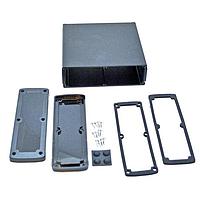 Bud Industries EXN-23365-BKP PCB Enclosure Extruded Aluminum Enclosure Black with Plastic Cover (2.4 X 7 X 6.7 In)