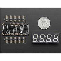 Adafruit 3108 LED Lighting Development Tools Adafruit 0.56 4-Digit 7-Segment FeatherWing Display - Red