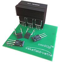 Wakefield Thermal OMNI-UNI-18-25 Component omniKlip Heat Sink for TO-247, TO-264, 18mm Wide, 25mm Long, Aluminum