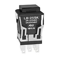 NKK Switches LB25SKW01-1D-A Pushbutton Switches DPDT OM-(ON) SQUARE