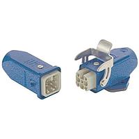 HARTING 10360080014 Heavy Duty Power Connectors Han-Kit-Ex8D Quicklock - Han Ex 8D, 8pins, straight hood, surface mount housing  (IECEx Intrinsically Safe - IEC EN 60079)