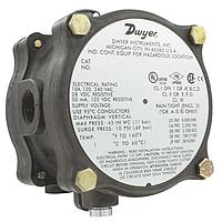 Dwyer 1950G-00-B-120-NA Explosion-Proof Differential Pressure Switch, Weatherproof, UL Listed, 24 V (Differential, 0.15 inH₂O, NPT Female, 1/8 in)