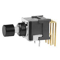 NKK Switches BB26AH-FA Sealed ON-ON .201 BLACK CAP RIGHT ANGL PC .4VA