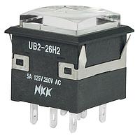 NKK Switches UB226KKW016CF-1JB Pushbutton Switches DPDT ON ON 5AMP SUPER BRIGHT R/G