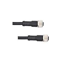 Amphenol LTW M12A17FL-12AFL-SB004 Sensor Cables / Actuator Cables M12 Circular Metric Connector, A Code, Metal, 1.5A, 17 pins, Female Connector, Female Contact, Straight-to-Straight, Screw Thread, Overmolded Double Ended, Length 4000mm, IP68 / IP69K