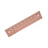 Wakefield Thermal SCGB-1 Ground Bars Ground Bar, 16 Holes, Copper, Bare, 10" L, 2" W, 0.25" H, 0.25" Thickness