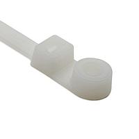 HellermannTyton T120MR9K2 Cable Tie Mounts 1-Piece Cable Tie with Screw Mount, 15.6" L, 0.25" Hole, 4.02" Max Bundle Dia, 120lb, PA66, Natural, 50/pkg