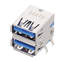 Molex 48406-0003 USB Type A Connectors USB 3.0 F/A STD RA REC STACKED 15u'