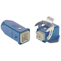 HARTING 10360040005 Headers & Wire Housings Han-Kit-Ex4A Quicklock - Han Ex 4A, 4pins+GND, straight hood, angled housing  (IECEx Intrinsically Safe - IEC EN 60079)