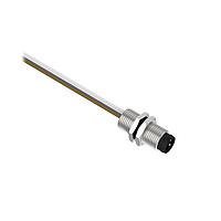 Banner Engineering BR-M8M3R8-1 Sensor Cables / Actuator Cables Receptacle 3-pin Male; 3X24 PVC 1 m Length; Rear Mount w/ M8 Locknut