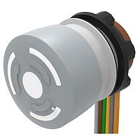 EAO 84-6840.0040 Stop Switches Switch Stop light grey, 2NC, non illuminated, cable 300mm, black indication ring