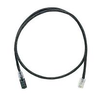 Panduit UTPKCH3MBL Cat 5e Keyed Copper Patch Cord, Cat 5e, Black U