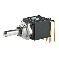 NKK Switches B23A1H Subminiature antistatic toggles DPDT ON-OFF-ON R/A