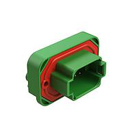 Amphenol SINE Systems AT13-08PC-BM04 Connectors RA Flng Mnt PCB Rcpt 8POS Grn Tin Cont C