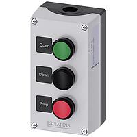 SIEMENS 3SU18030AR002AB1 Pushbutton Enclosure plastic. 3 control points