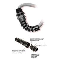 Heyco M4537 Cord Grips FLEX RLTCG 1/4 NP T GRAY-NO NUT