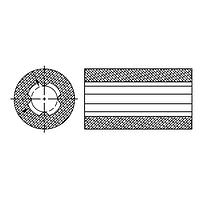BIVAR SRS-4-500 Self Retaining Self Retaining PVC Screw Spacer, 0.500 in. Length, 0.25 OD, 0.144 ID, M3 Screw Size, Grey