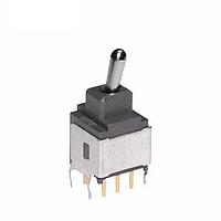NKK Switches A24JB Process Sealed Subminiature Toggles SP3T, On-On-On PC Terms W/Brkt