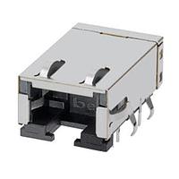Bel Magnetic Solutions L835-1X1T-32 Magnetic Jack MagJack 1000BaseT, 1X1, No LED, -40 to 85*C, Tab Down, Low Profile