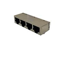 Adam Tech MTJG-4-88GX1-FSB Modular CONN MOD JACK 8P8C R/A SHIELDED