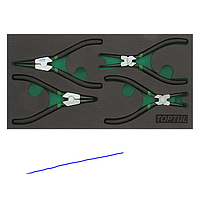 TOPTUL GVA0406 Retaining Ring Pilers Set (4 pcs)