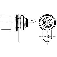 Switchcraft BPJR02AUX Bulkhead, Rear Mount BULKHEAD PHONO JACK