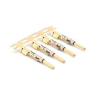 Amphenol SINE Systems SP20M2G15 Contacts Pin Contact, Stamped, Size 16, Gold 15u" over Nickel, Wire Range .34-.50mm , 22-20 AWG, with 3 Tangs. 3,000 pcs. Reel