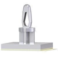 Essentra Components CBSB-12-01A-RT Snap Fit CB Spt,Adh Mnt,Natural,3/4 in Spc