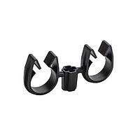 HellermannTyton 156-02837 Cable Mounting & Accessories Dual Clip Stud Mount to MOC Clip, 26mm Clip, 5mm/6mm Stud Mount, PA66HIRHSUV, Black, 1000/ctn