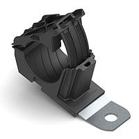 HellermannTyton 151-01484 Ratchet Clamp Ratchet P-Clamp, 0.76 - 1.42" Bundle Dia, 15 Short, 0.41" Hole Dia, PA66HIRHSUV/ST/ZN, Black, 160/ctn